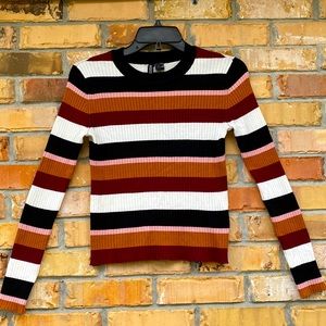 EUC- H&M Divided, Long Sleeve Striped Top, Size M